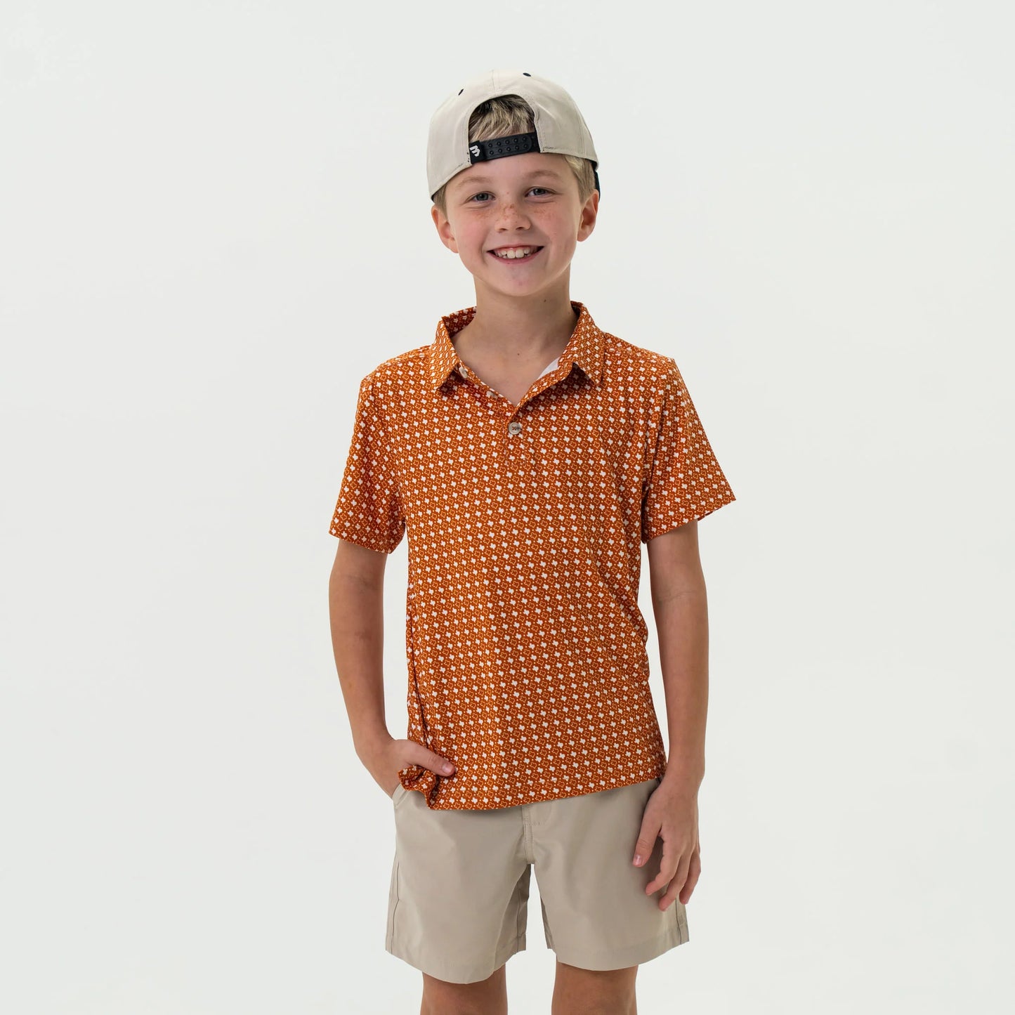 Burlebo Youth Polo - Texas - Orange & White