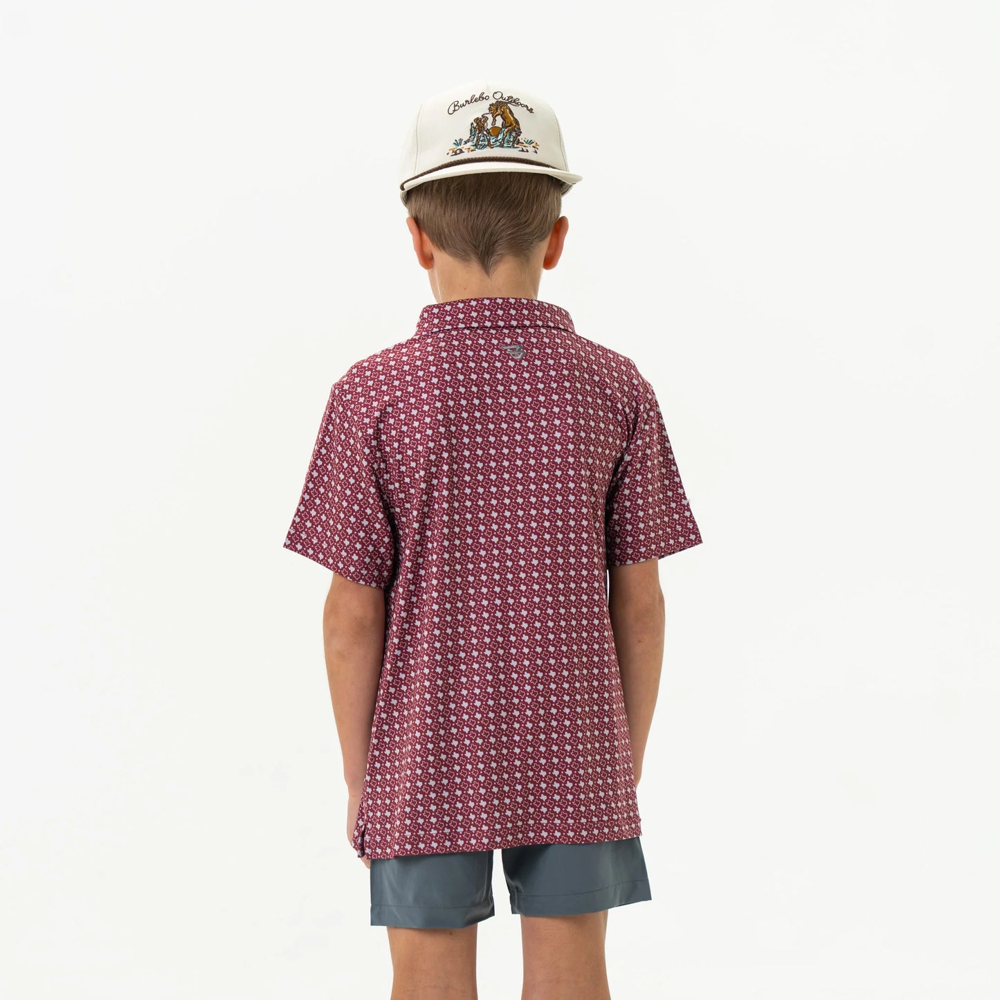 Burlebo Youth Polo - Texas - Maroon & Grey