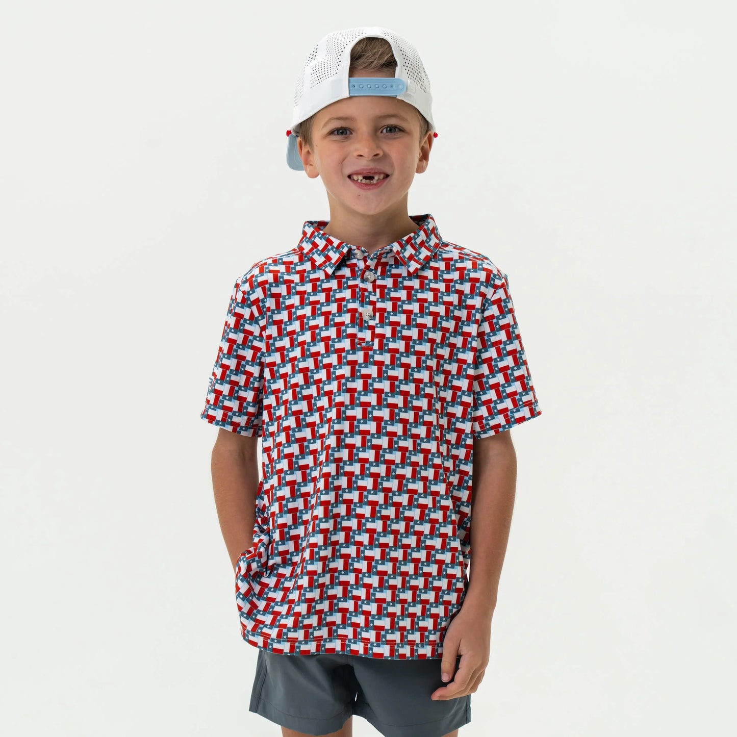Burlebo Youth Polo - Texas Flag