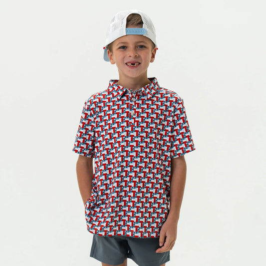 Burlebo Youth Polo - Texas Flag