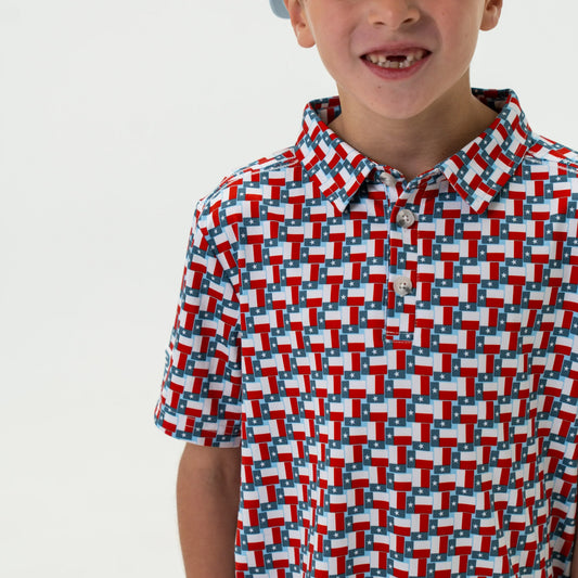 Burlebo Youth Polo - Texas Flag