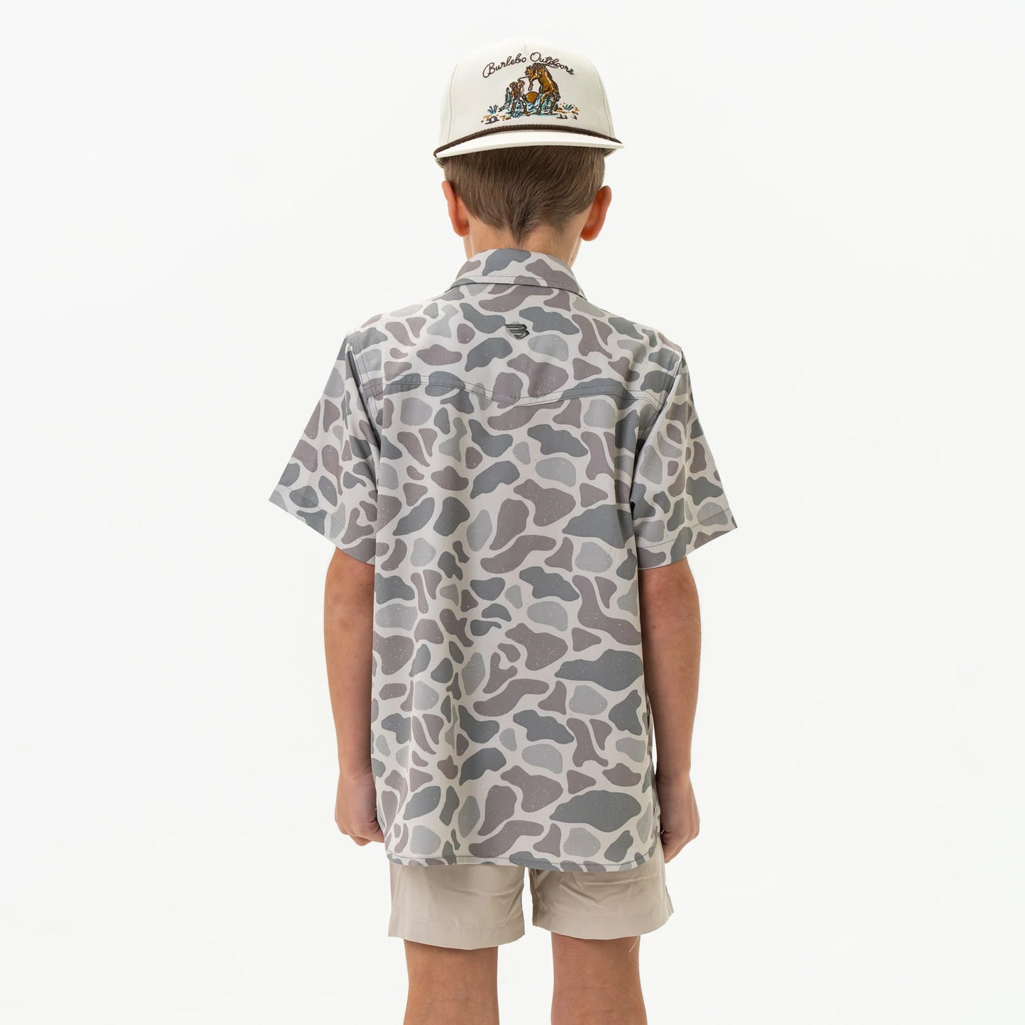 Burlebo Youth Performance Western Shirt - Classic Deer Camo