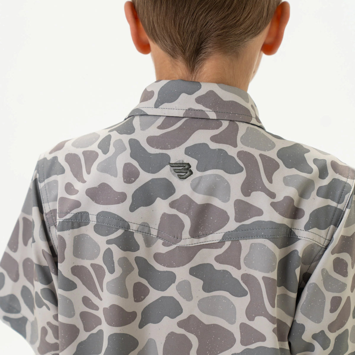 Burlebo Youth Performance Western Shirt - Classic Deer Camo