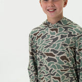 Burlebo Youth Performance Hoodie - Retro Duck Camo
