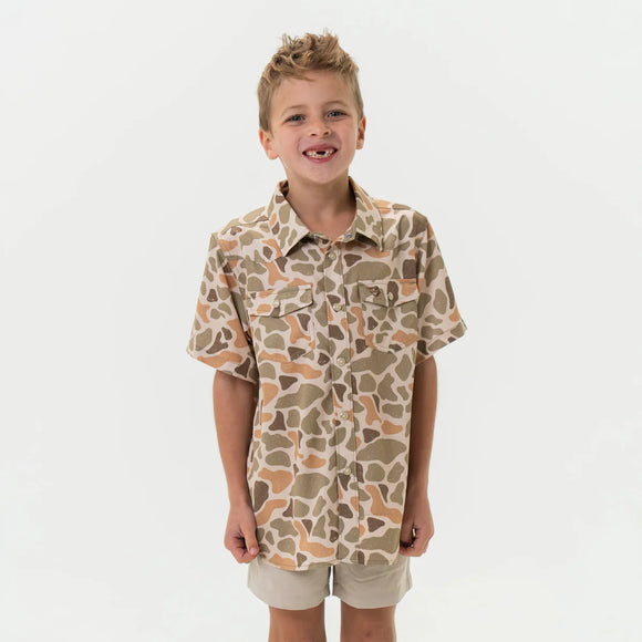 Burlebo Youth - Performance Western Shirt - Venado Camo