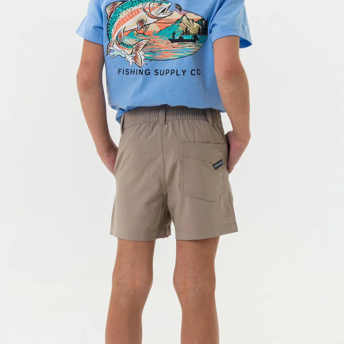 Burlebo Youth Everyday Short - Cobblestone Khaki - Duck Hunt Pocket