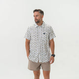 Burlebo Performance Button Up - Flying Mallard Ducks