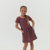 Burlebo Youth Moxie Dress - Texas Maroon & Grey