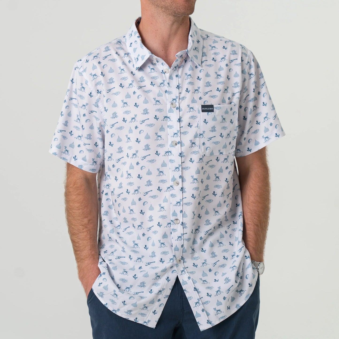 Burlebo Performance Button Up Shirt - Lone Star State