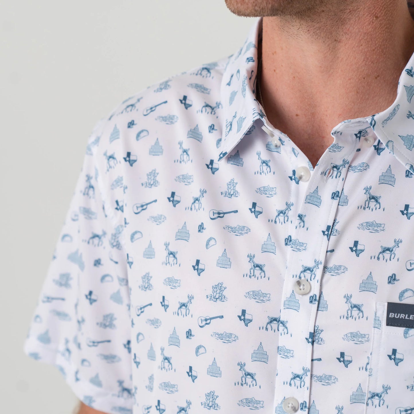 Burlebo Performance Button Up Shirt - Lone Star State
