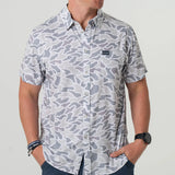 Burlebo Adult Performance Button Up - White Camo