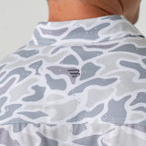 Burlebo Adult Performance Button Up - White Camo