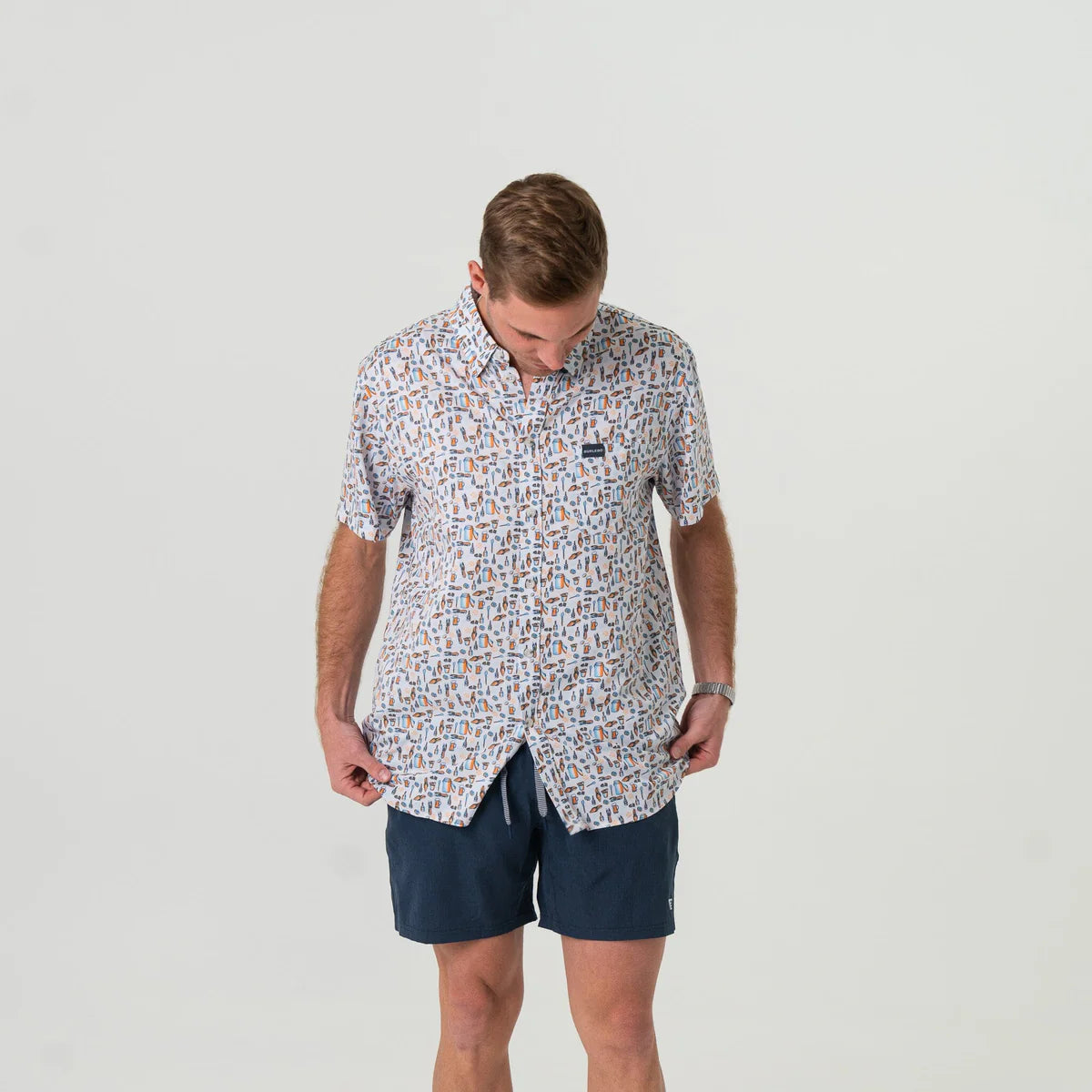 Burlebo Performance Button Up - Crawfish Boil