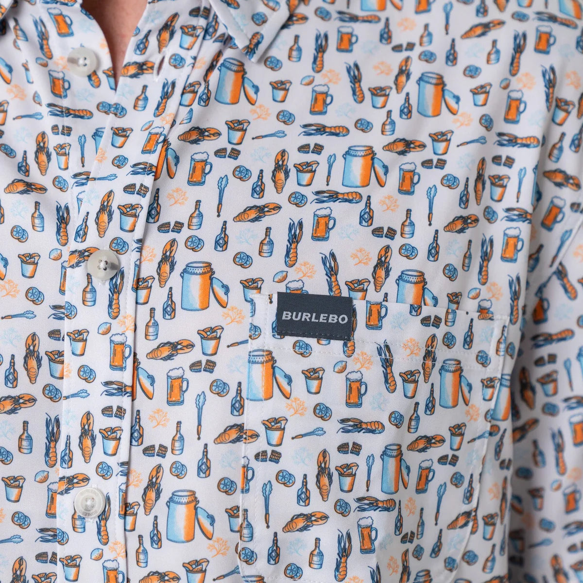 Burlebo Performance Button Up - Crawfish Boil