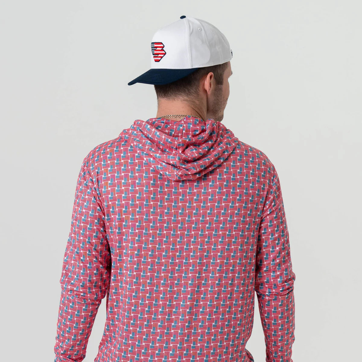 Burlebo Performance Hoodie - American Flag Print