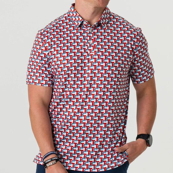 Burlebo Performance Polo - Texas Flag