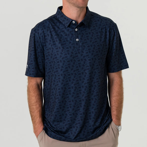 Burlebo Performance Polo - Stars and Stripes - Navy