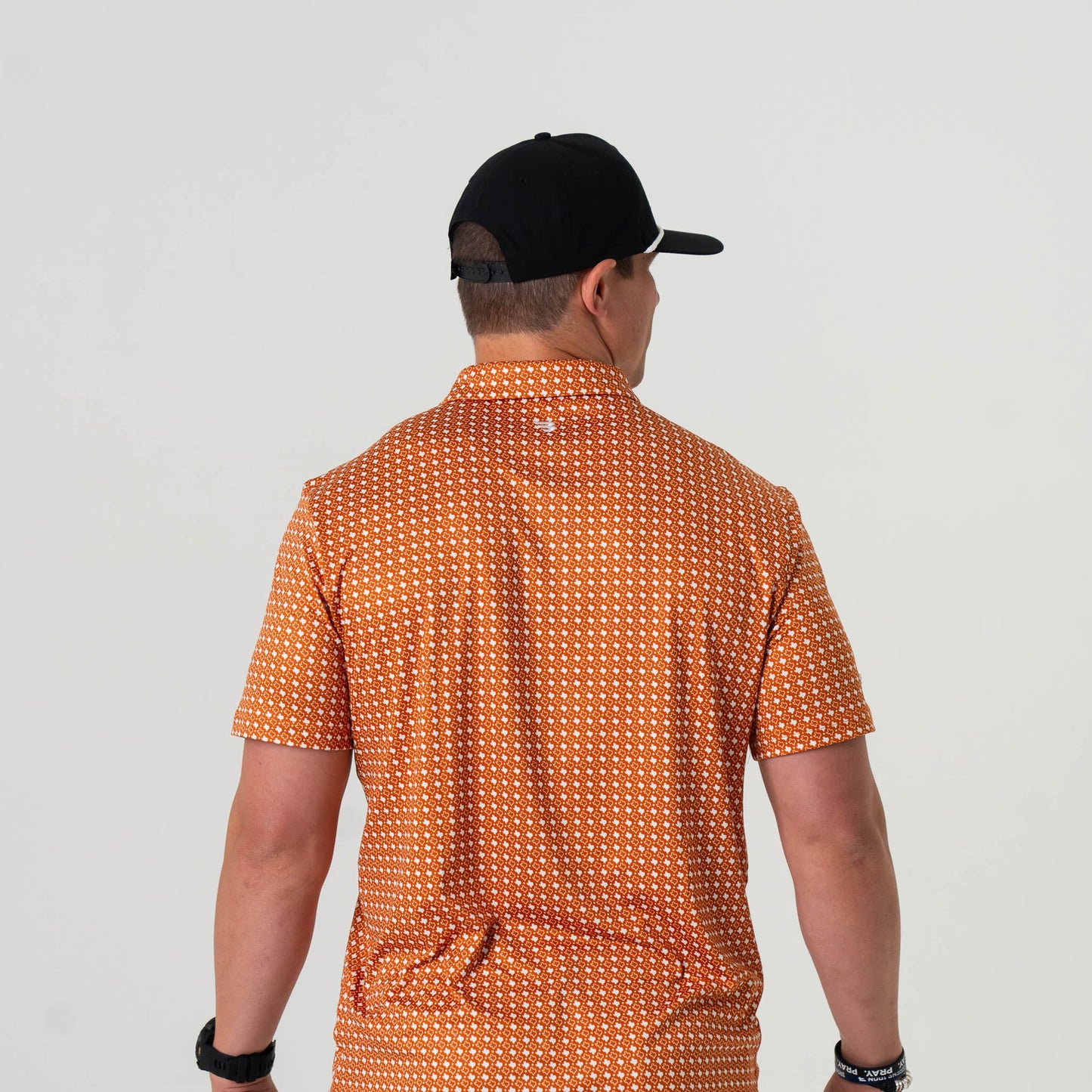 Burlebo Performance Polo - Texas Orange & White