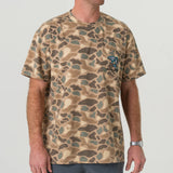 Burlebo Short Sleeve Tee - Pintail Camo - Jumping Trout Pocket Tee