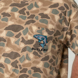 Burlebo Short Sleeve Tee - Pintail Camo - Jumping Trout Pocket Tee
