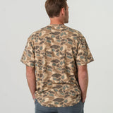 Burlebo Short Sleeve Tee - Pintail Camo - Jumping Trout Pocket Tee