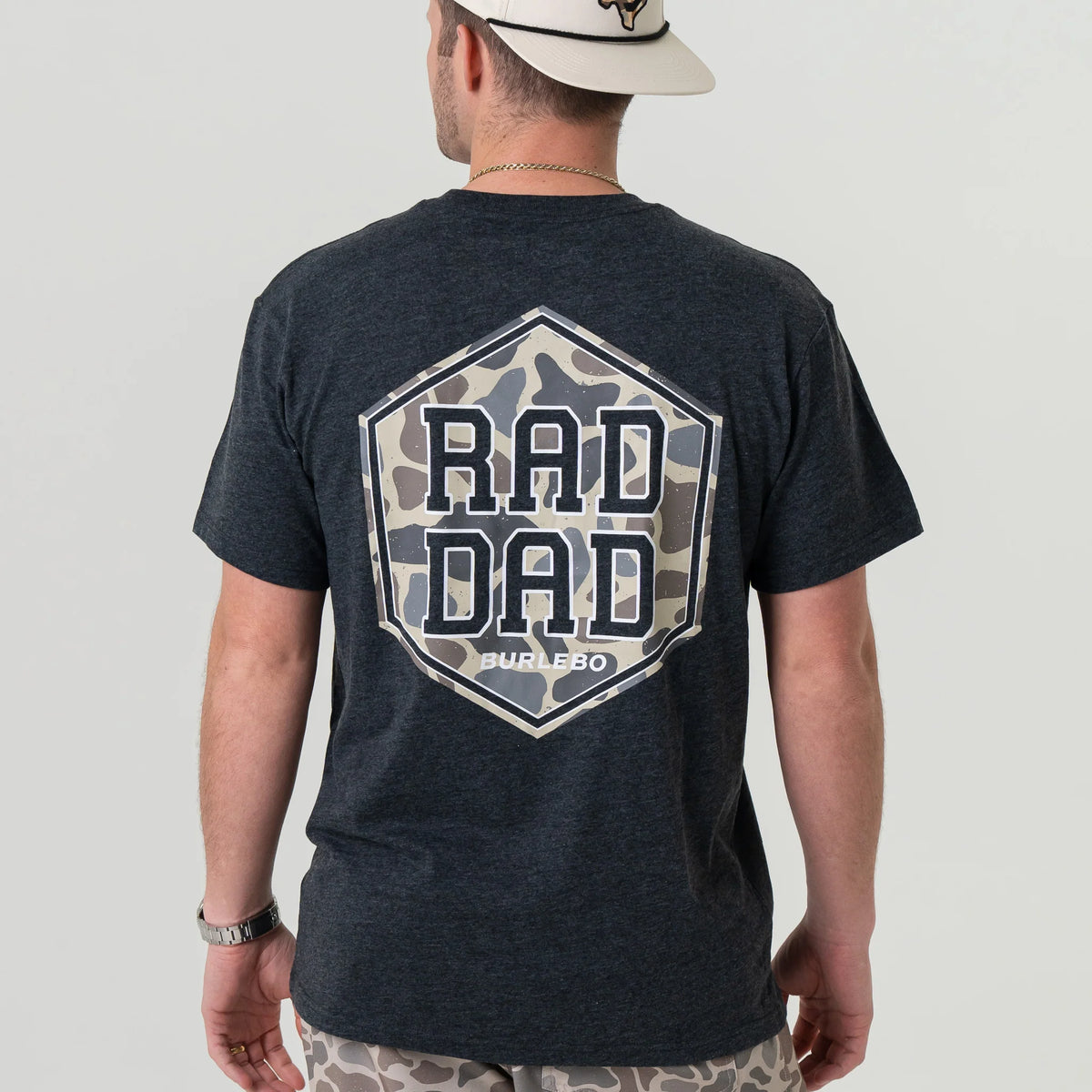Burlebo Short Sleeve Rad Dad Tee - Heather Black