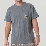 Burlebo Rad Dad Deer Camo Graphic Tee - Dark Heather Grey