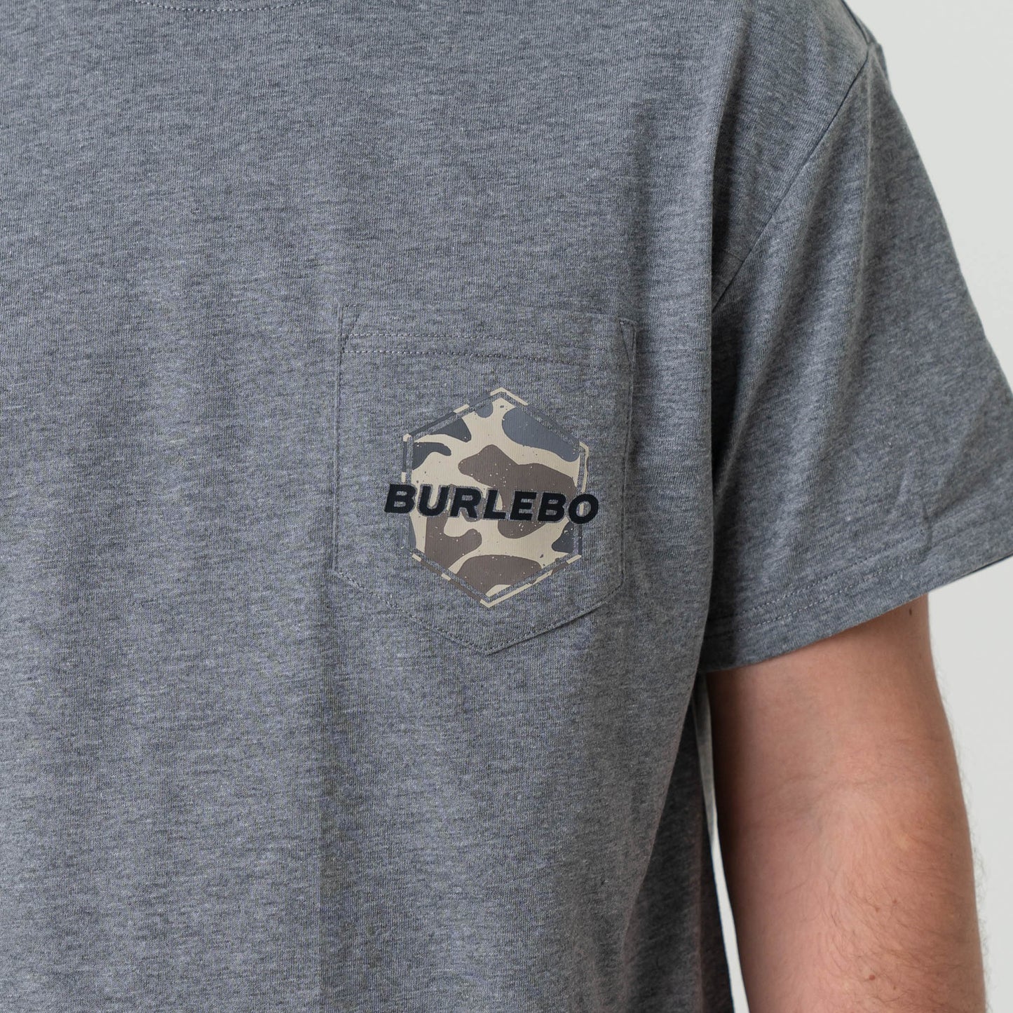 Burlebo Rad Dad Deer Camo Graphic Tee - Dark Heather Grey