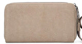 Wrangler Embroidered Embossed Wallet Wristlet - Tan