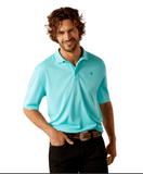 ARIAT MENS TEK POLO - BLUE RADIANCE