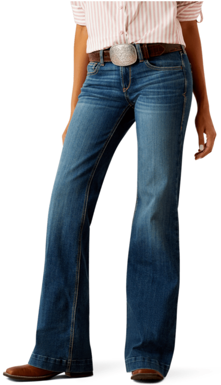 ARIAT WOMEN'S MID RISE HASLEY SLIM TROUSER JEANS - VERMONT