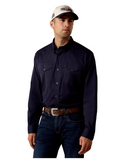 ARIAT MENS EVERYTHING LONG SLEEVE SNAP SHIRT - NAVY