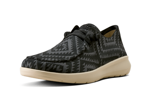 ARIAT MENS HILO BLACK SOUTHWEST KNIT SHOE