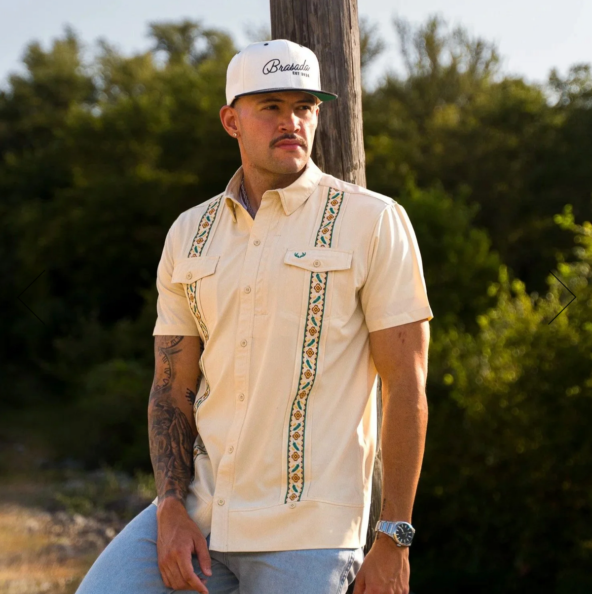BRASADA MENS MESQUITE GUAYABERA