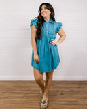 THE SKYLER DRESS - BLUE