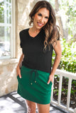 SOLID EMERALD SKORT