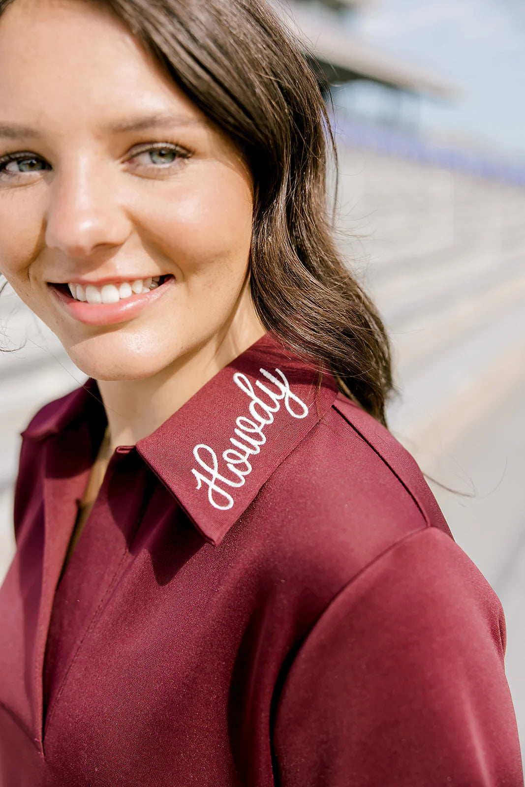 THE SPORTY MAROON DRESS - HOWDY