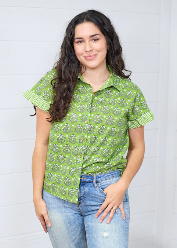 THE STEVIE GREEN TOP