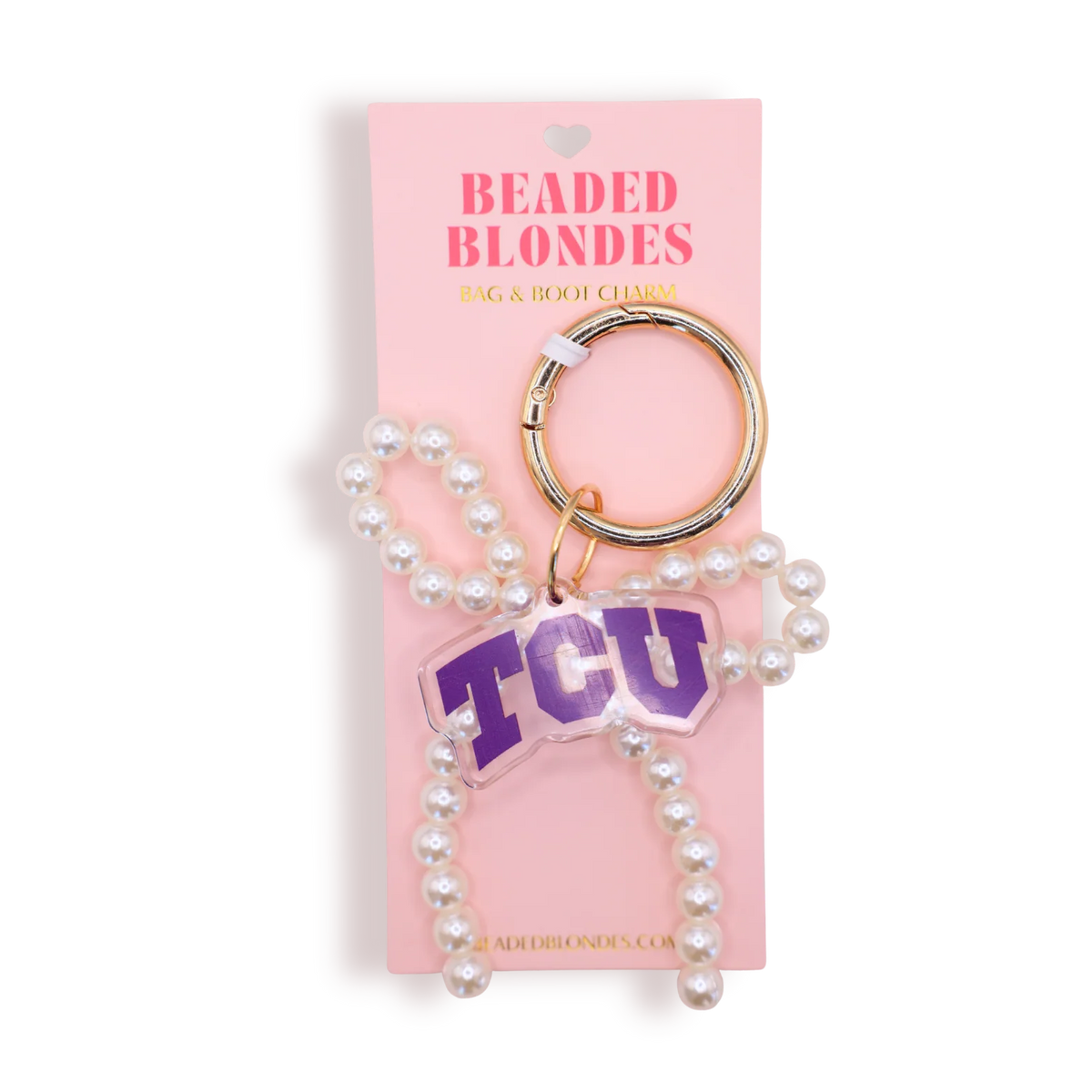 Beaded Blondes TCU Bag & Boot Charm