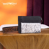 Trinity Ranch Hair-On Cowhide Collection Key Ring Card Case - Black