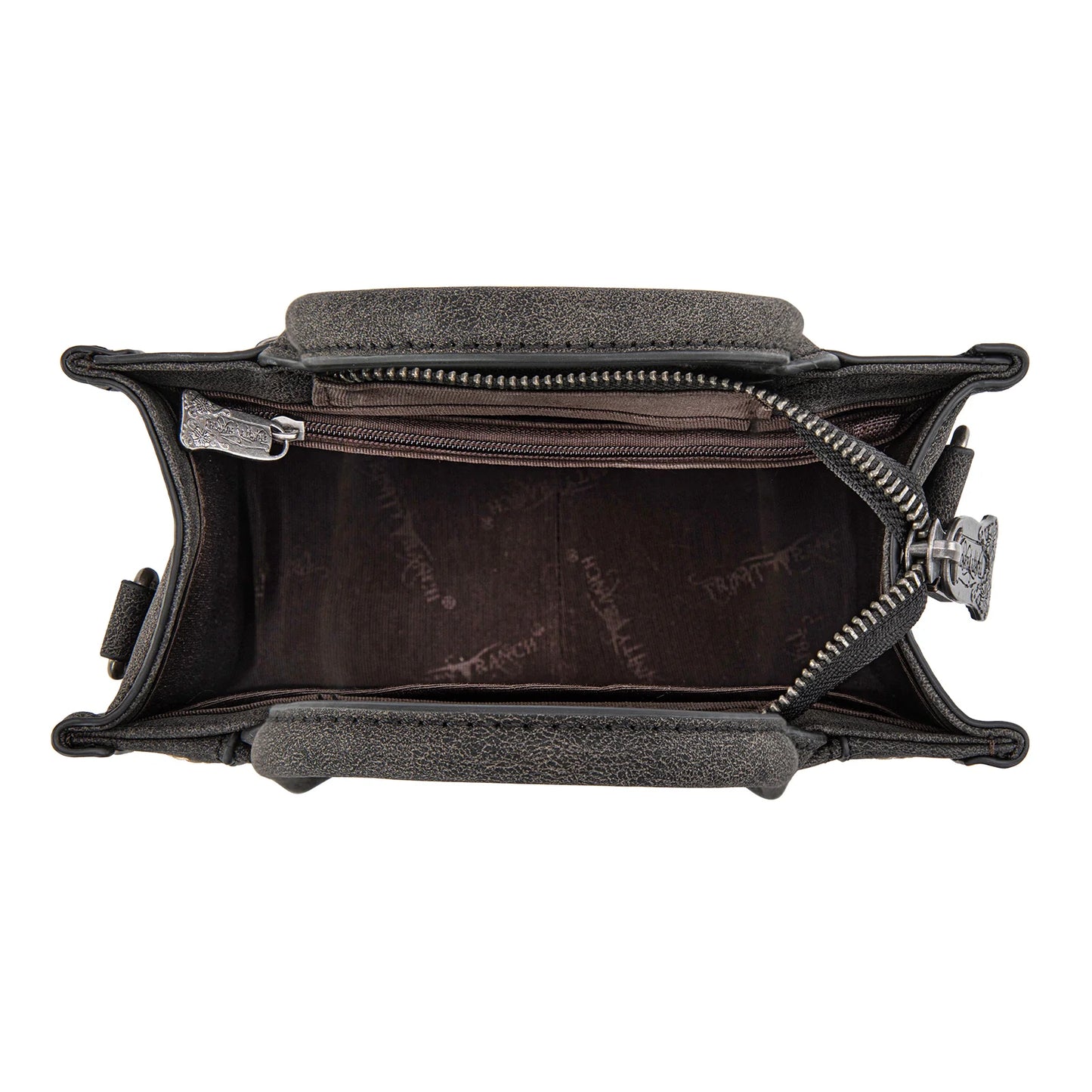Trinity Ranch Western Hair-On Cowhide Mini Tote/Crossbody - Black