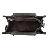 Trinity Ranch Western Hair-On Cowhide Mini Tote/Crossbody - Black