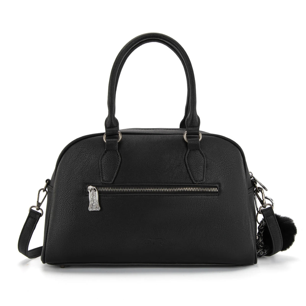 Trinity Ranch Genuine Cowhide Satchel/Crossbody - Black