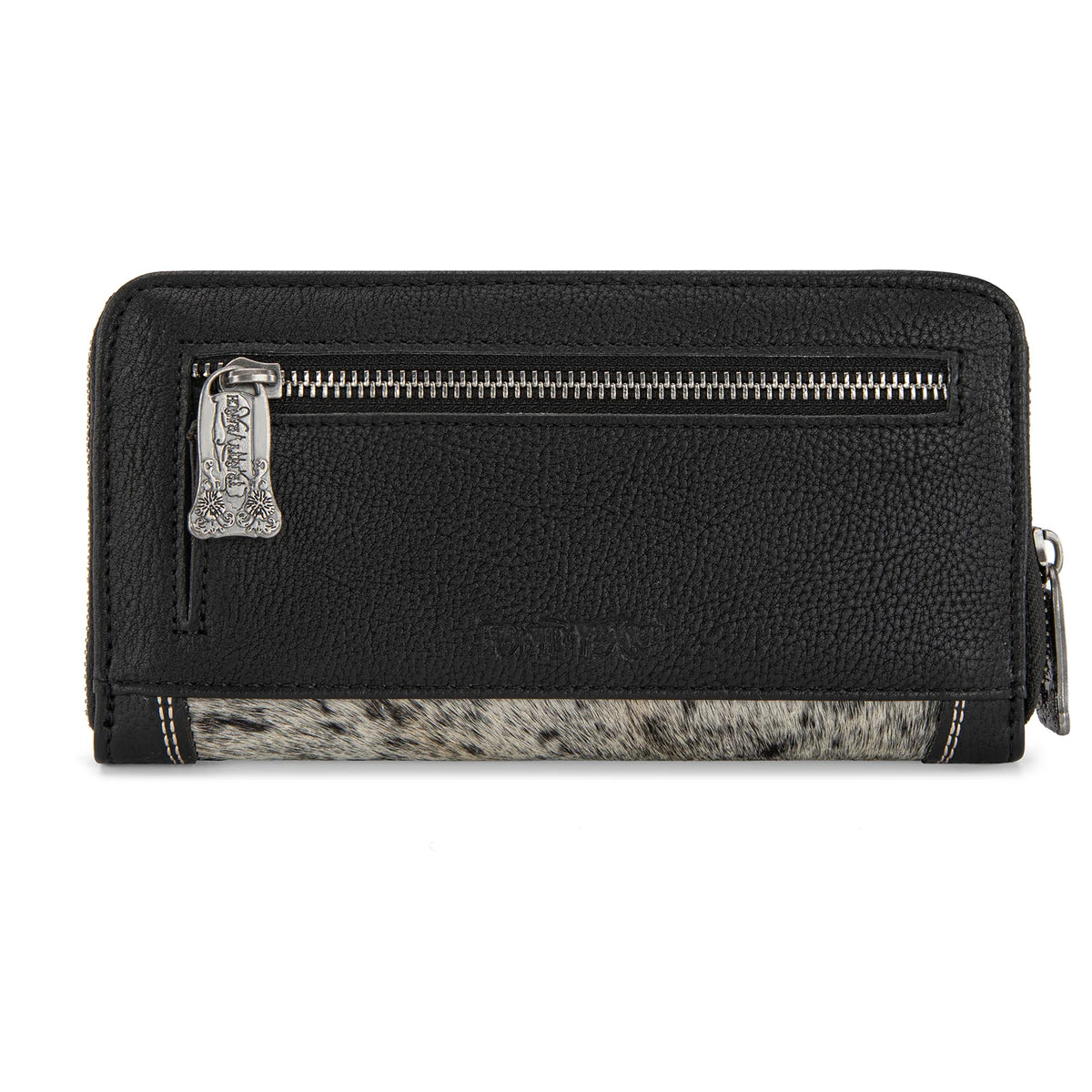 Trinity Ranch Hair-On Cowhide RFID Protected Collection Wallet - Black