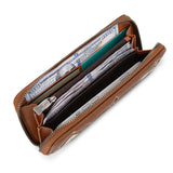 Trinity Ranch Hair-On Cowhide RFID Protected Collection Wallet - Coffee