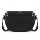 Trinity Ranch Western Hair-On Cowhide Saddle Crossbody - Black