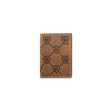ARIAT TRI-FOLD SHIELD EMBOSSED WALLET - BROWN