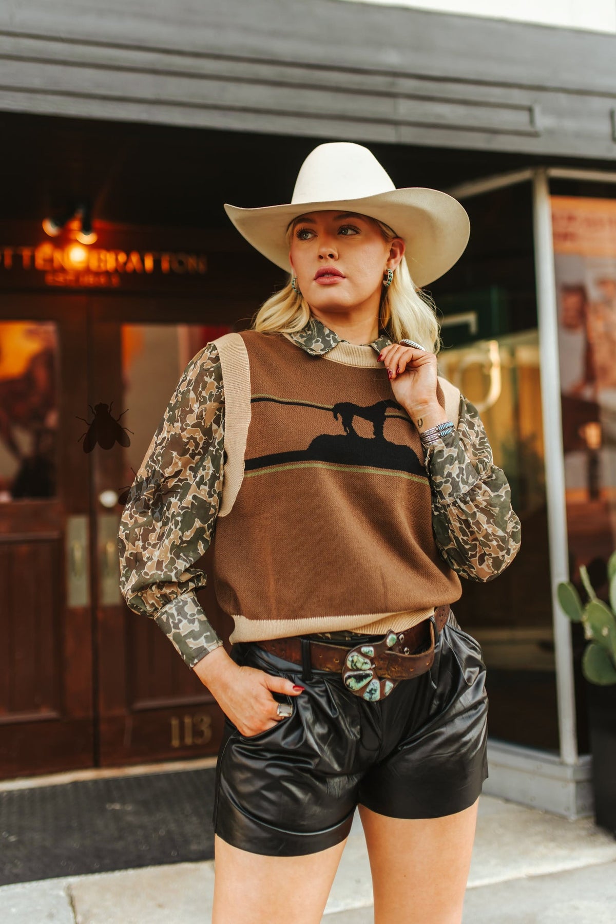 TROPHY WIFE CAMO TOP