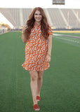 THE TAILGATE DRESS - BURNT ORANGE