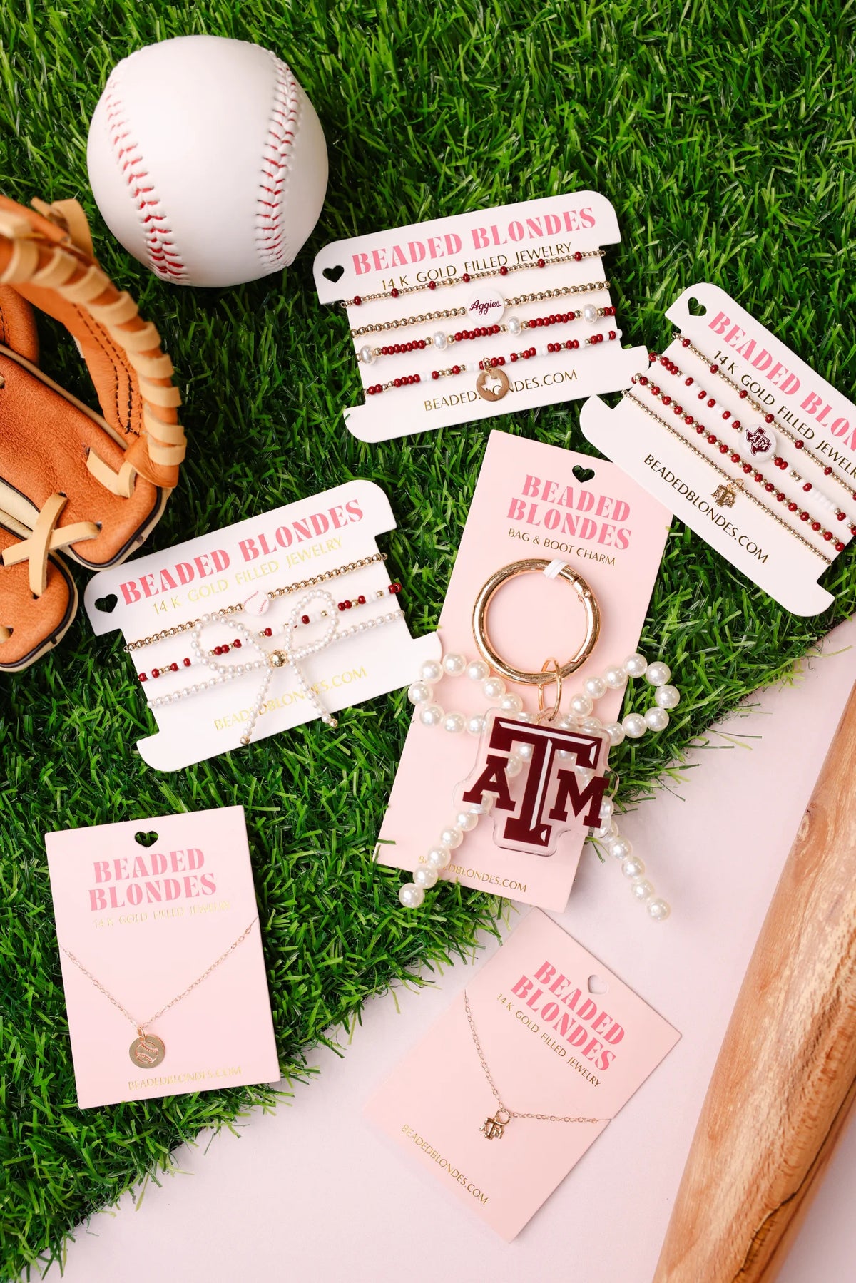 Beaded Blondes Texas A&M Bag & Boot Charm